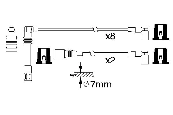 Комплект проводов зажигания BOSCH 0 986 356 319