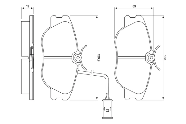 Комплект тормозных колодок дисковый тормоз BOSCH 0 986 424 167