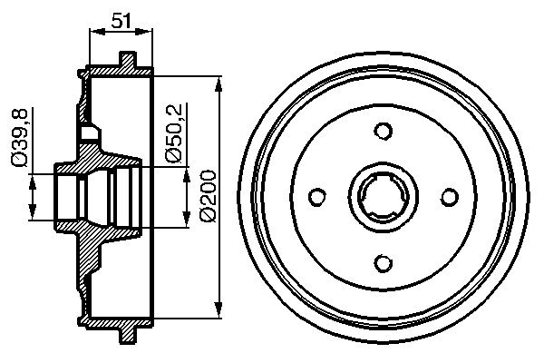 Тормозной барабан BOSCH 0 986 477 053