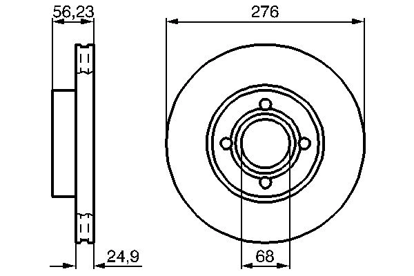 Тормозной диск BOSCH 0 986 478 137