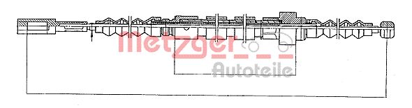 Тросик cтояночный тормоз METZGER 10.399