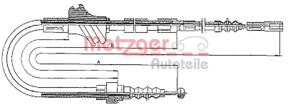 Тросик cтояночный тормоз METZGER 10.4094