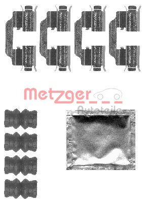 Комплектующие колодки дискового тормоза greenparts METZGER 109-1832
