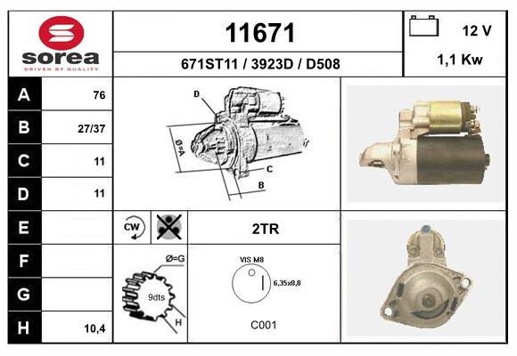 Стартер EAI 11671