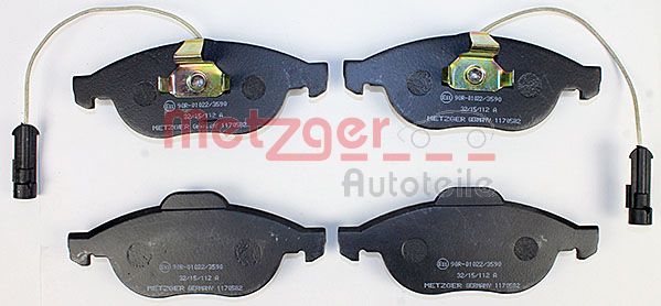 Комплект тормозных колодок дисковый тормоз METZGER 1170582
