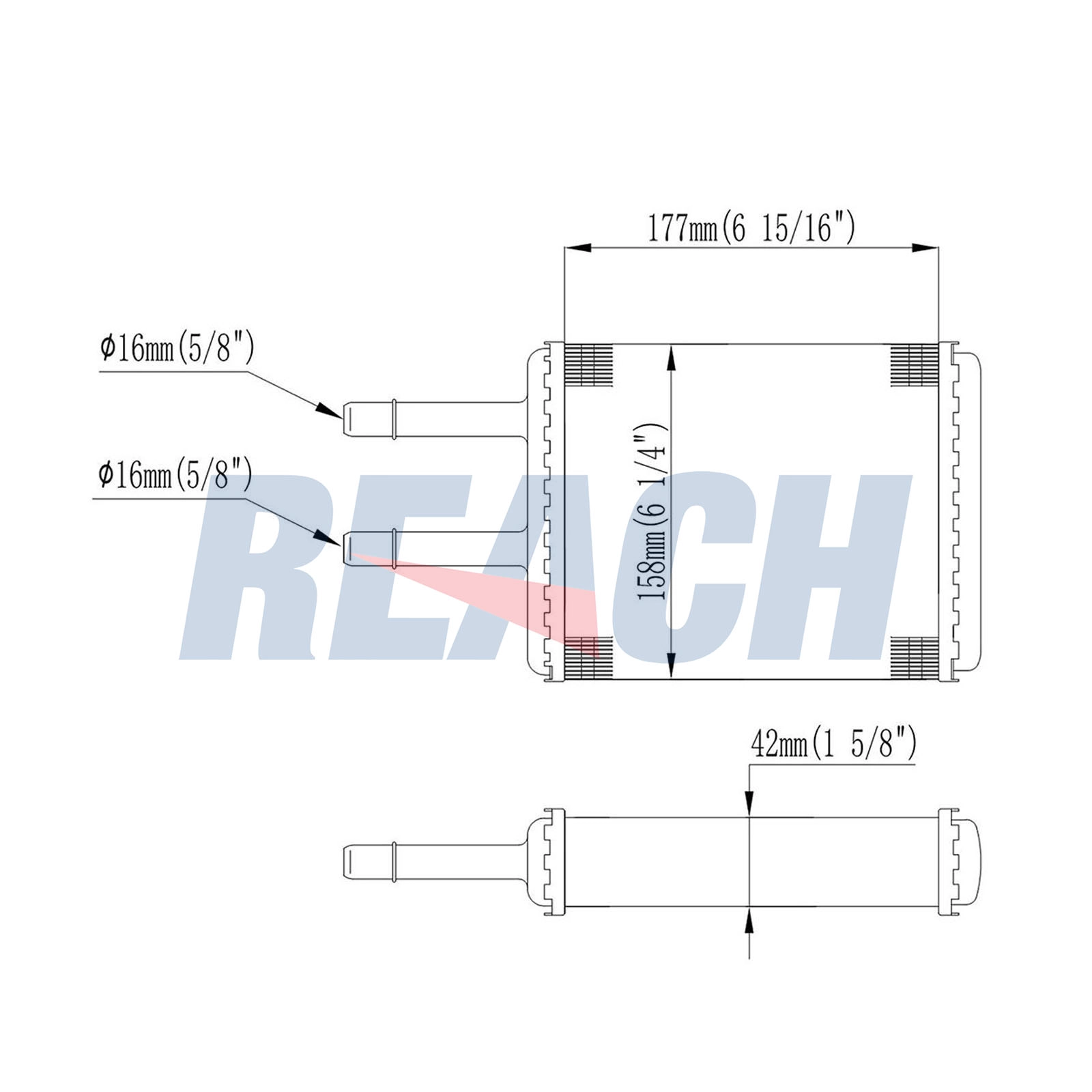 Теплообменник отопление салона REACH 1.18.12932