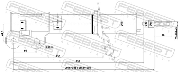 Амортизатор FEBEST 12110-022FR