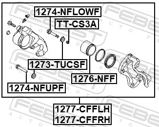Тормозной суппорт FEBEST 1277-CFFRH