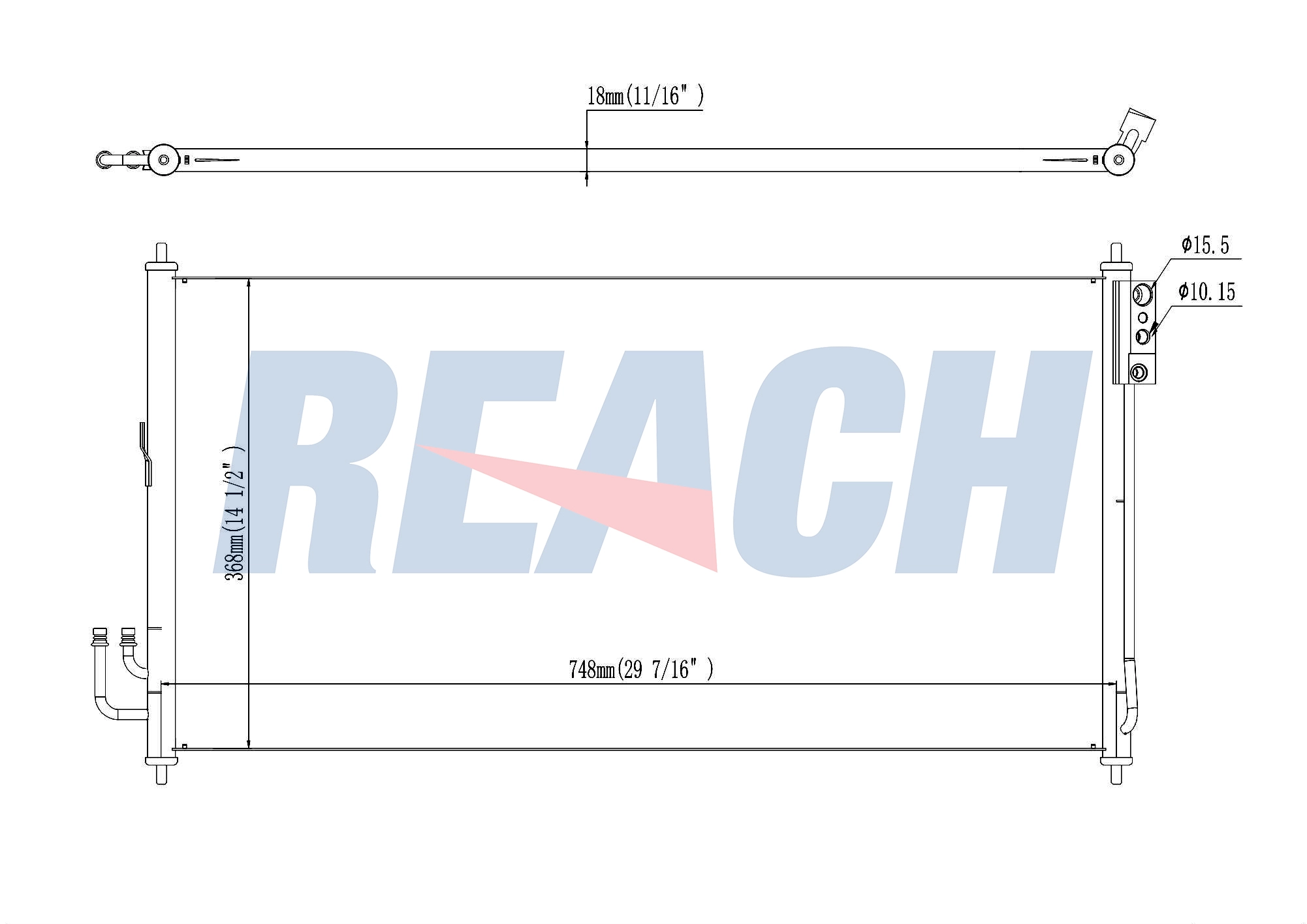 Конденсатор кондиционер REACH 1.31.3248.P