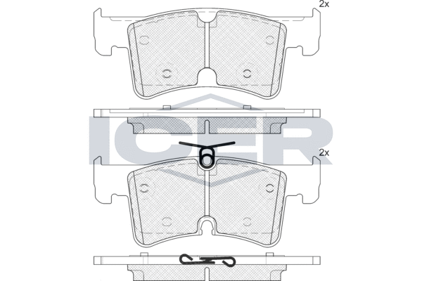 Комплект тормозных колодок дисковый тормоз ICER 142480