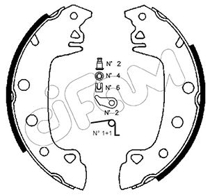 Комплект тормозных колодок CIFAM 153-340K