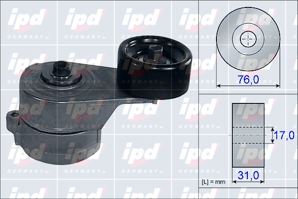 Натяжитель ремня клиновой зубча IPD 15-3998