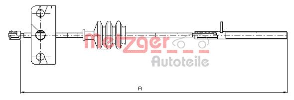 Тросик cтояночный тормоз METZGER 1651.10