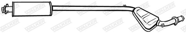 Средний глушитель выхлопных газов WALKER PRODUCTS 16861