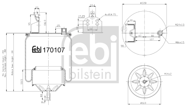 Кожух пневматической рессоры FEBI BILSTEIN 170107