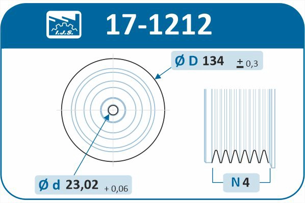 Ременный шкив коленчатый вал technology quality made in spain IJS GROUP 17-1212