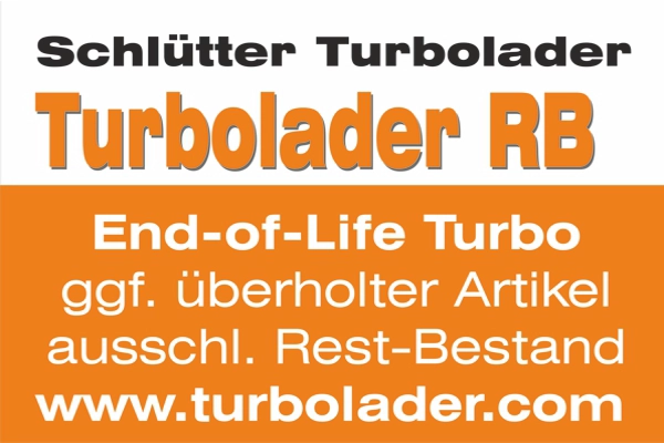 Компрессор наддув end of life turbocharger - original schlütter reman SCHLÜTTER TURBOLADER 172-03180_RB
