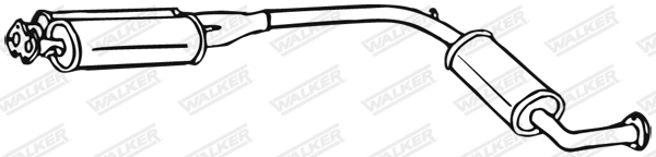 Средний глушитель выхлопных газов WALKER PRODUCTS 17423