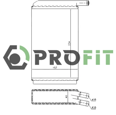 Теплообменник отопление салона PROFIT 1760-0001