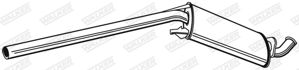 Средний глушитель выхлопных газов WALKER PRODUCTS 21204