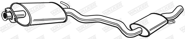 Средний глушитель выхлопных газов WALKER PRODUCTS 21386
