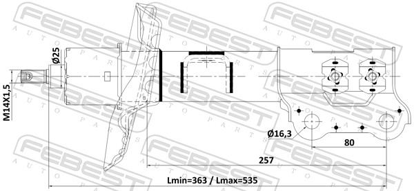 Амортизатор FEBEST 22110-003FL