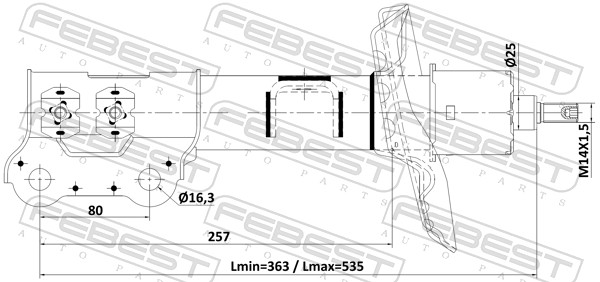 Амортизатор FEBEST 22110-003FR