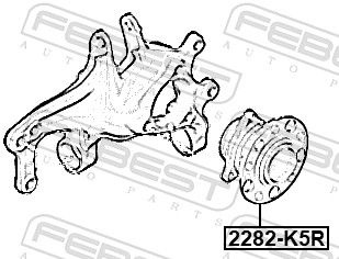 Ступица колеса FEBEST 2282-K5R