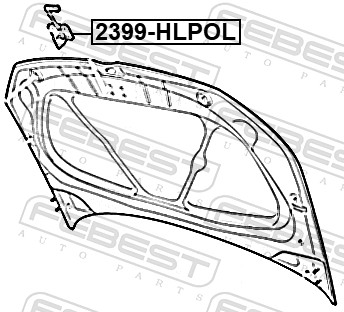 Замок капота FEBEST 2399-HLPOL