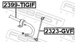 Стабилизатор ходовая часть FEBEST 2399-TIGIF