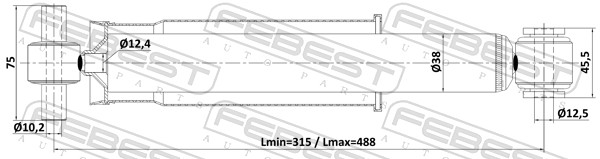 Амортизатор FEBEST 24110-005R