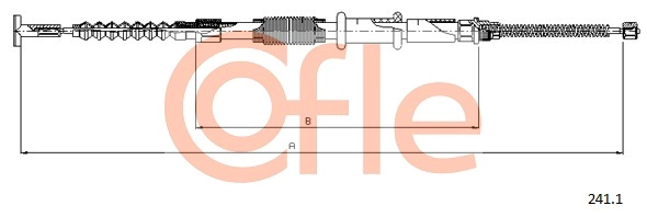 Тросик cтояночный тормоз COFLE 241.1