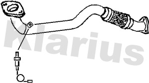 Труба выхлопного газа KLARIUS 301105