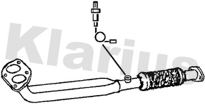 Труба выхлопного газа KLARIUS 301118