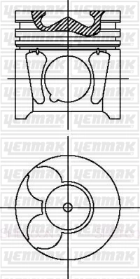 Поршень YENMAK 31-04497-000