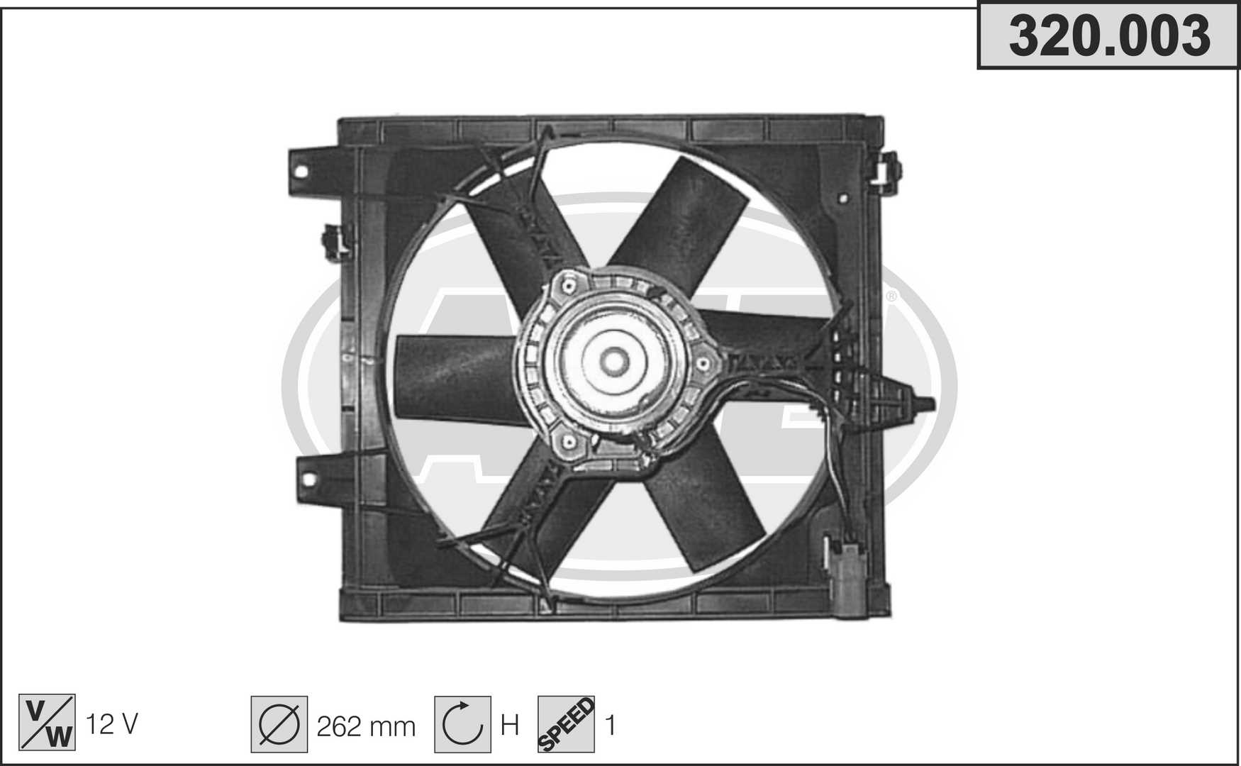 Вентилятор охлаждение двигателя AHE 320.003