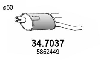 Глушитель выхлопных газов конечный ASSO 34.7037