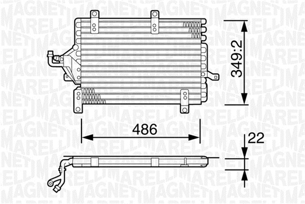 Конденсатор кондиционер MAGNETI MARELLI 350203124000
