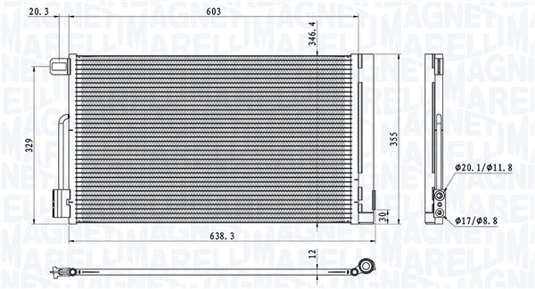 Конденсатор кондиционер MAGNETI MARELLI 350203611000