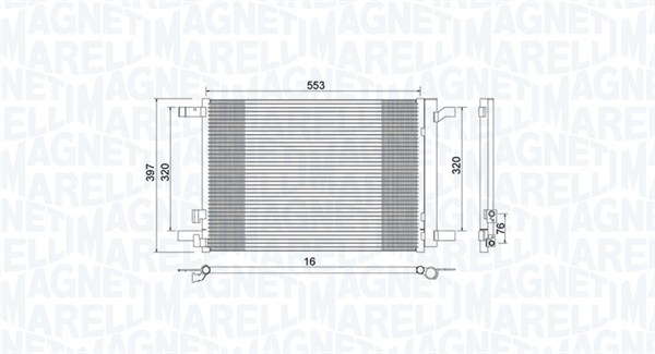Конденсатор кондиционер MAGNETI MARELLI 350203964000