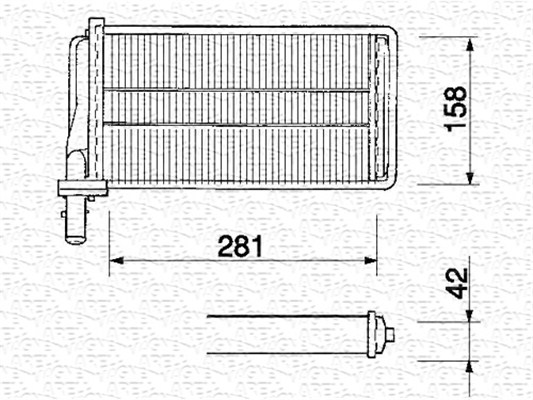 Теплообменник отопление салона MAGNETI MARELLI 350218061000