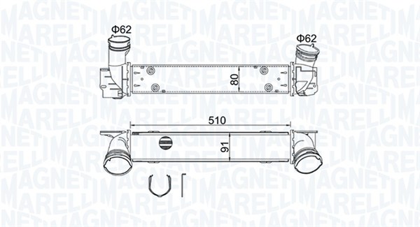 Интеркулер MAGNETI MARELLI 351319204880