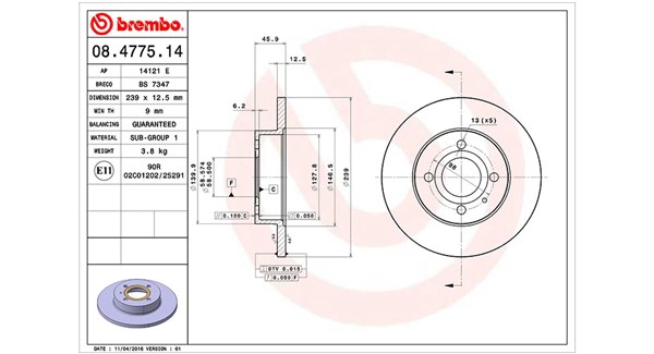Тормозной диск MAGNETI MARELLI 360406010200