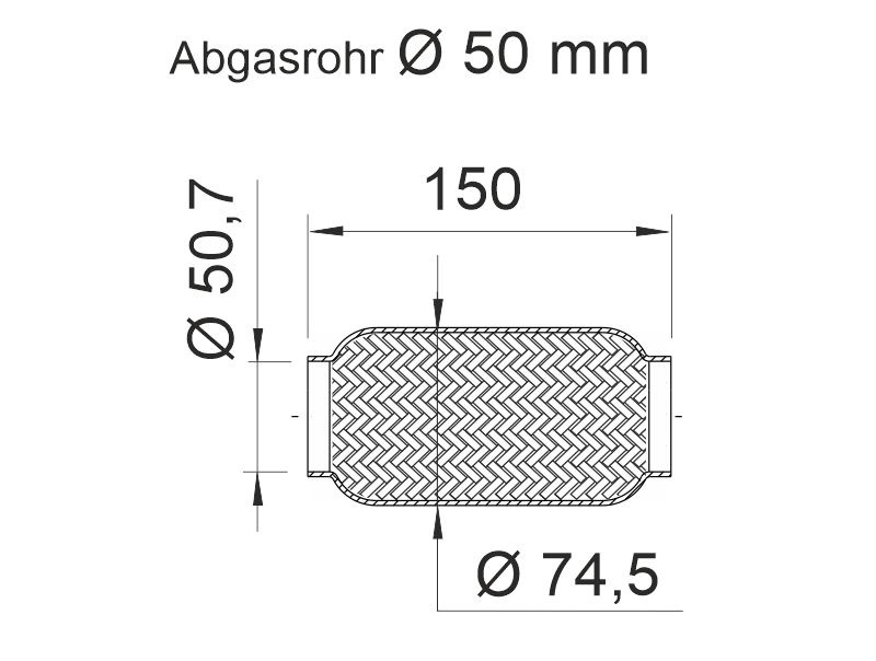 Гофрированная труба выхлопная система ERNST 460767