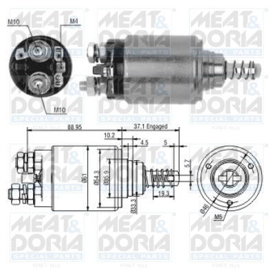 Тяговое реле стартер MEAT & DORIA 46116