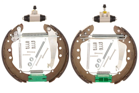 Комплект тормозных колодок предварительно собранные колодки тормозные барабанные METELLI 51-0418