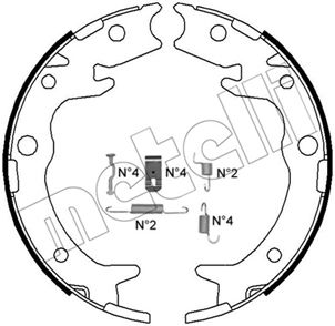 Комплект тормозных колодок стояночная тормозная система METELLI 53-0159K