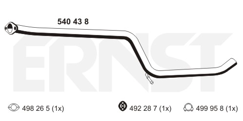 Труба выхлопного газа ERNST 540438