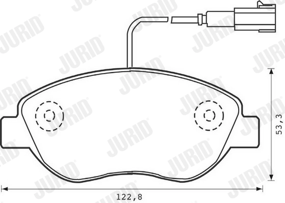 Комплект тормозных колодок дисковый тормоз jurid white low dust JURID 573074JC