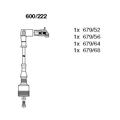 Комплект проводов зажигания BREMI 600/222